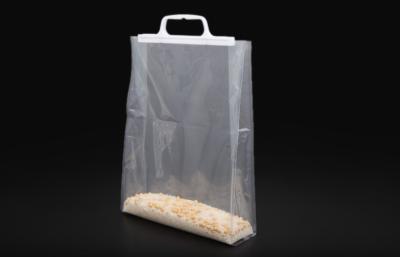 China Transparent Handle Plastic Bags for sale