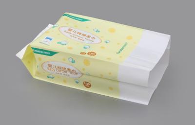 China Laminated Adhesive Sticker Side Gusset Bag For Baby Wet Tissue for sale