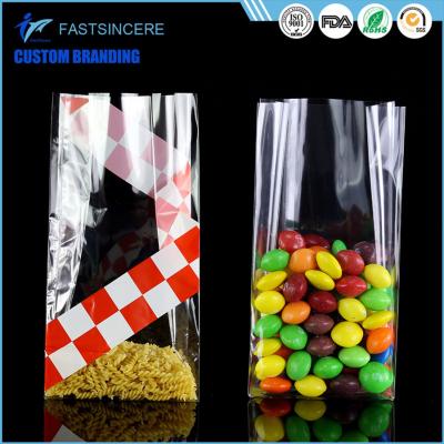 China Side Gusset Clear Square Bottom Cellophane Bags Opp Food Grade Plastic Bag for sale