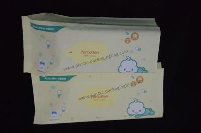 China Customized Side Gusset Baby Diaper Packaging BagsPET / PE Gravure Printing for sale