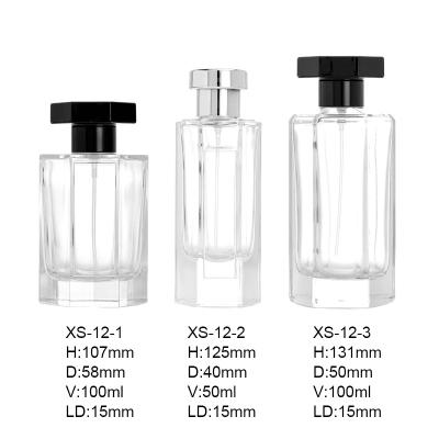 China Wholesale 30ml 50ml 100ml luxury empty glass perfume bottles cosmetic custom china hexagon with lip for sale