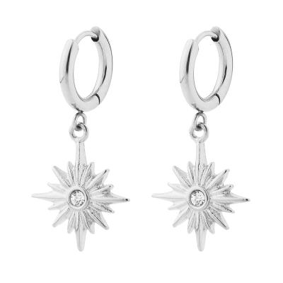 China Diamond Star Equal Lead Free Nickel Free Stainless Steel 14k Gold Plated Earring for sale