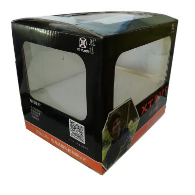 China Custom Recycled Materials Making Paper Packaging Box With Clear Window for sale