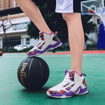 China Hot Basketball Shoes Street Style Youth Basketball Shoes Fashion Upper Wear-resistant Professional for sale