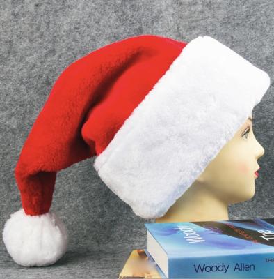 China Christmas Party Decorations Christmas Party Use Party Wear Luxury Hat For Adults Velvet Overflowed Santa Hat Adults Kids Hat for sale