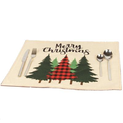 China 2021 Christmas Holiday Supplies Contemporary Heat Resistant Non-Slip Table Place Mats For Kitchen Dining Table Home Decoration for sale