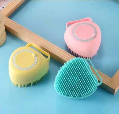 China Wholesale Personal Care Body Skin Care Amazon Silicone Baby Bath Brush Body Massager Brush With Shampoo Bottle Design for sale