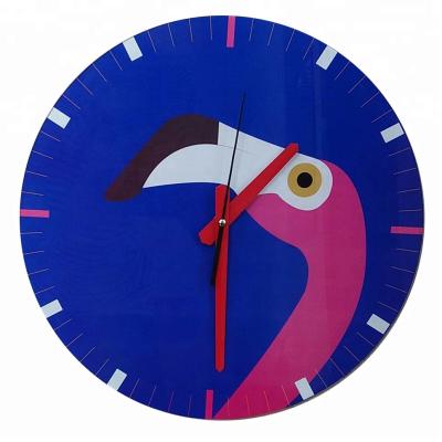 China Antique Style OEM Tempered Glass Wall Clock Tempered Glass Wall Clock for sale