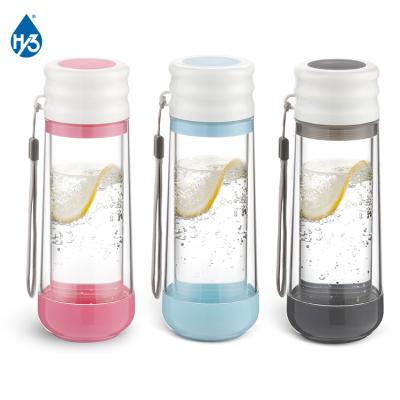 China wholesale Viable Glass Plastic Empty Bike Bottle Travel Drinking Bottle Drinking Bottle Cup Water Shaker With Handle Logo for sale