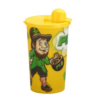 China Viable GJ-128-3, Taizhou, Jinjie, 16oz Straw Cup Kids Promotional Plastic Crazy Cup for sale