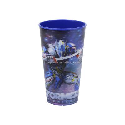 China OEM 20oz 3D Single Wall Lenticular Printer Plastic Cup For Kids for sale