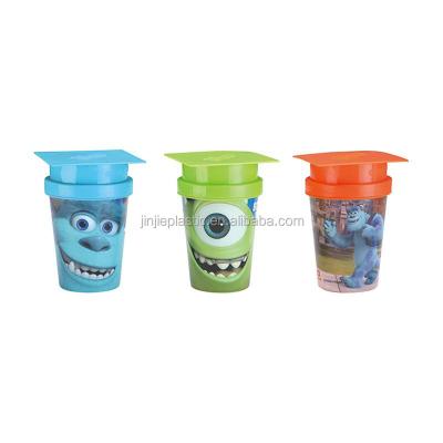 China Sustainable 300ml 10oz Kids Plastic 3D Cup With Straw For Wholesale Stadium Drinks Cup for sale