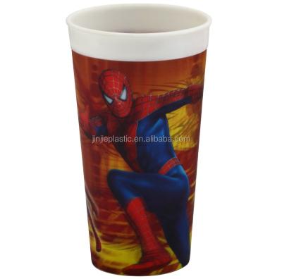 China Injection Molding Single Wall Cup 850ml In Membrane Plastic Popcorn Cup for sale