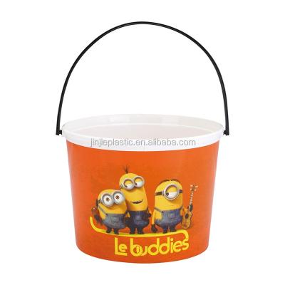 China New Style GJ-105 Sustainable Hot Bucket , Custom Printed Popcorn Bucket With Handle for sale