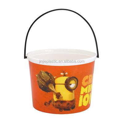 China Single Wall Hot-selling Portable IML Plastic Popcorn Basket For Family for sale