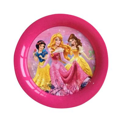 China Sustainable Wholesale Cartoon Printing Plastic 3D IML Kids Plate for sale