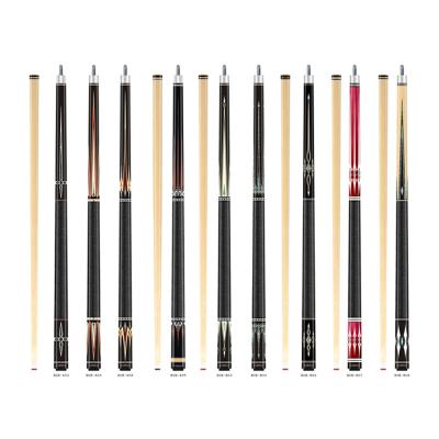 China Maple Wood + Elf 1/2 Canvas Radial Replica Irelan Grip Inlay Good Quality Sticker Handmade Snooker Pool Cue for sale