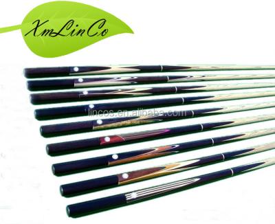 China Pine wood handmade high quality 3/4 jointed snooker billiard cues for sale