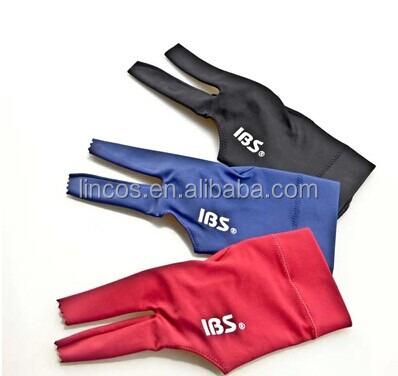 China High quality cloth billiard /pool/snooker gloves 3 finger gloves for sale