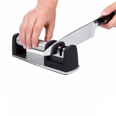 China Viable Professional Diamond Coated Sharpening Wheel System 2 Stage Knife Sharpener 2 Stage Knife Sharpener for sale