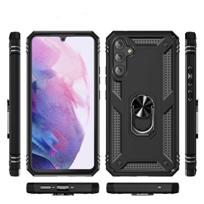 China Armor Cover For Samsung Galaxy Shockproof S23 Ultra S22 Plus Note 20 Metal Ring Car Kickstand Ultra 360 Degree Rotation Phone Case For A34 for sale