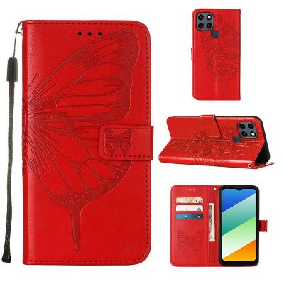 China Butterfly Wallet Phone Shockproof Embossed Leather Case For Infinix Hot Game 20S 20 Note 12 Pro 6 Smart Plus 7 Card Slots Stand TPU Cover for sale