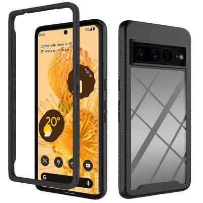 China Clear Shockproof Bumper Phone Case For Google Pixel 7A 7 6 pro Full Body 6A 5A 2 in 1 Hybrid Protector Back Cover for sale