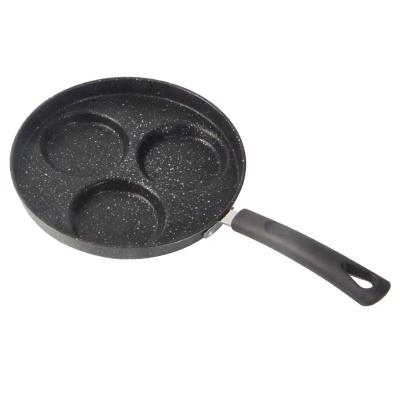 China Viable Kitchen Breakfast 3 Hole Egg Frying Omelet Fried Oil Frying Non Stick Pancake Pan for sale