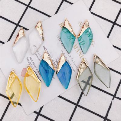 China CLASSIC Japanese Acrylic/Resin Water Drop Diamond Shaped DIY Earrings Pendants Accessories Multicolor Material for sale