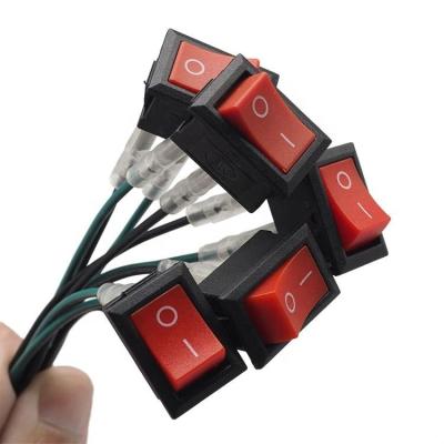 China Automobile Electrical switch wire harness 12V 24V 250V AC waterproof rocker switches for sale