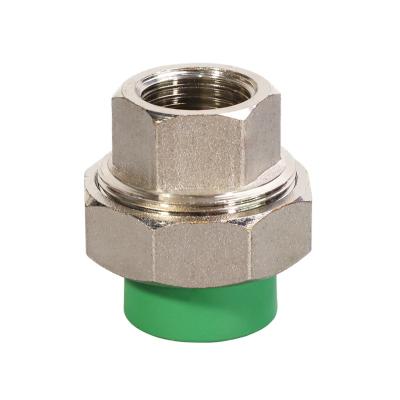 China ppr MG-E018 plastic fitting female thread brass unions female threaded ppr tubing union for water equal / reduce for sale