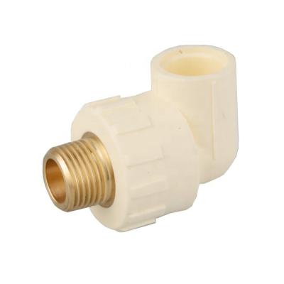 China Polybutylene PB Plastic Hot Water Pipe Fittings Male Thread Brass Elbow For Radiator Heating Equal for sale