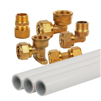 China For pipe connection nickel plated type brass cross fittings pex fittings and oem communication pipes fitting brass pipe sleeve parts for dubai uae for sale