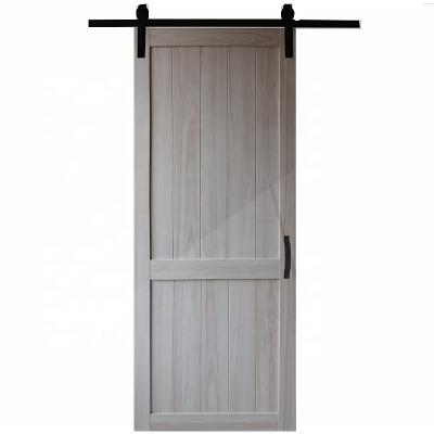 China Decoration JMS Residential Barn Door MDF Sliding Barn Door Modern Style Bathroom PVC Interior Barn Door for sale