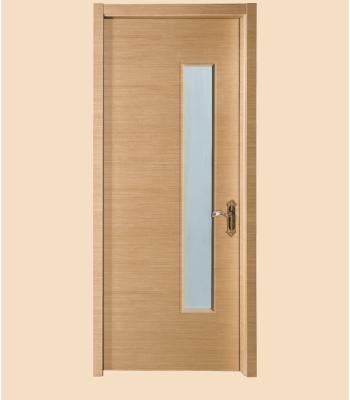 China American Market PVC/MDF Wooden Swing Door , Interior Glass Panel Doors for sale