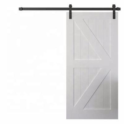 China 2021 Hot Interior Decoration Supermarket Home Sale OEM Home Barn Door MDF PVC Sliding Door Paintless Kit for sale