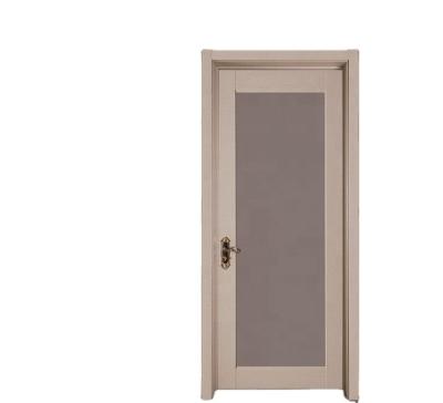 China CE Waterproof Bathroom Door PVC Living Room Asia Market Sound Proof With PVC MDF Glass Wood Door for sale