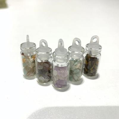 China Europe Crystal Gravel Mini Bottled Mineral Specimen Souvenir Natural Drift Bottle for sale