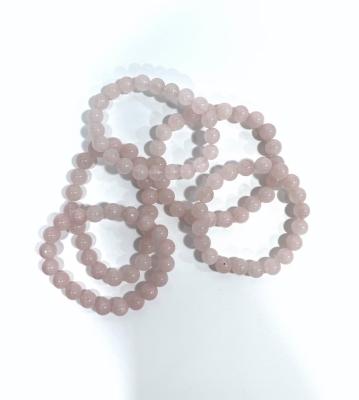 China High Quality Natural White Crystal Clear Quartz Bracelets Single Circle Hand String Europe Crystal 8mm Bracelet For Women Jewelry for sale