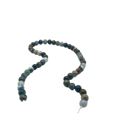 China Europe Moss Agate Stone Wholesale Natural Bracelet 8/mm Semi Finished Product for sale