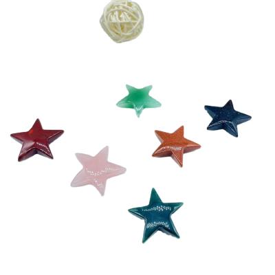 China Europe Hand Carved New Natural Small Star Healing Reiki Stone Crystals Star Agate For Home Decoration Gift for sale