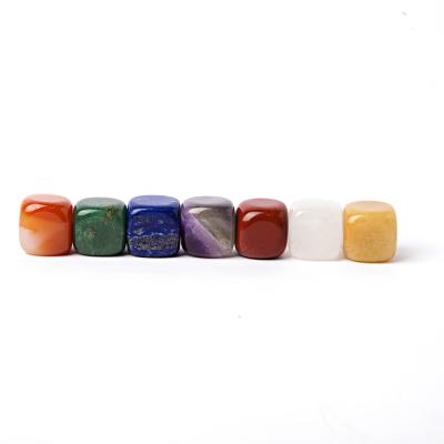 China Wholesale Natural Crystal Stone Chakra Stone Set Europe Crystal Therapy Stone 7 Chakra Gem Tumbling Natural Reiki for sale