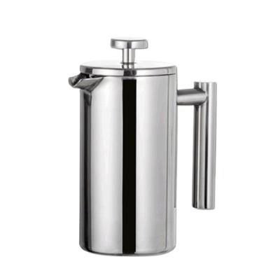 China WITH LID Customized Stainless Steel Insulated Tea Kettle Keep Hot French Press Coffee Pot With Double-Layer Filter for sale