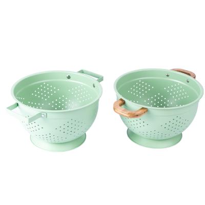 China Sustainable Kitchen Vegetables Fruit Colander Fruit Basket With Sieve for sale