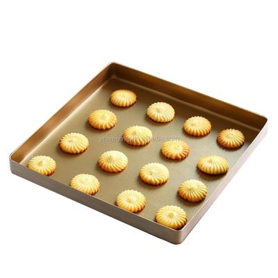 China Bakeware Viable Oven Baking Tray Rectangular Non-Stick Metal Baking Tray for sale