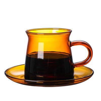 China Bransparent Disposable All Season High Jade Borosilicate Glass Color Coffee Mug For Drinking Glass for sale