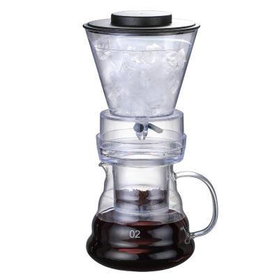 China New Design Sustainable Ice Brew Drip Type Hand Brew Pot Dripster 600ml Cold Brew Drip Device for sale