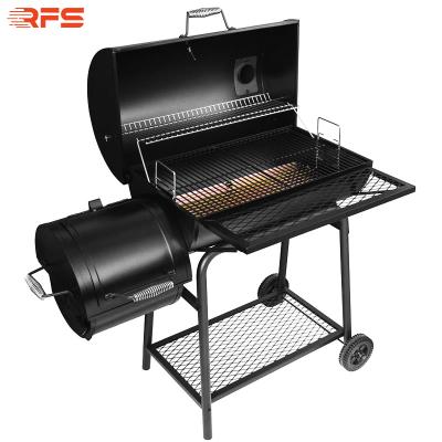 China Custom Adjustable Heavy Duty BBQ Grill Large Size Bucket Area Charcoal BBQ Grills Outdoor Camping Park Smoker BBQ Grill for sale