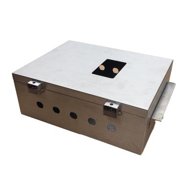 China Power Supply Porcelain Sheet Metal Processing Chassis Wire Drawing 304 Stainless Steel 1.5MM Control Box For Distribution Box for sale