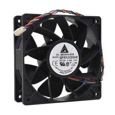 China New 6000 RPM Running Industrial Equipment Axial Fan Cooling 12cm Pwm 12038 Fan 12V 2.7A 4 Pin High Speed for sale